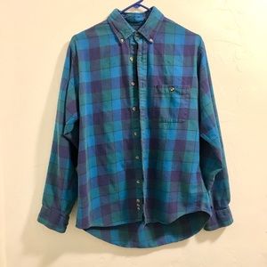High Sierra Blue Plaid Flannel Men’s M